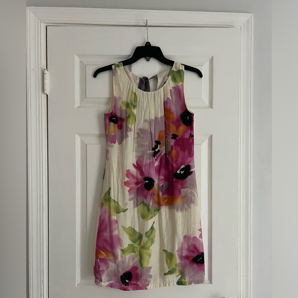 Loft Floral Dress, White